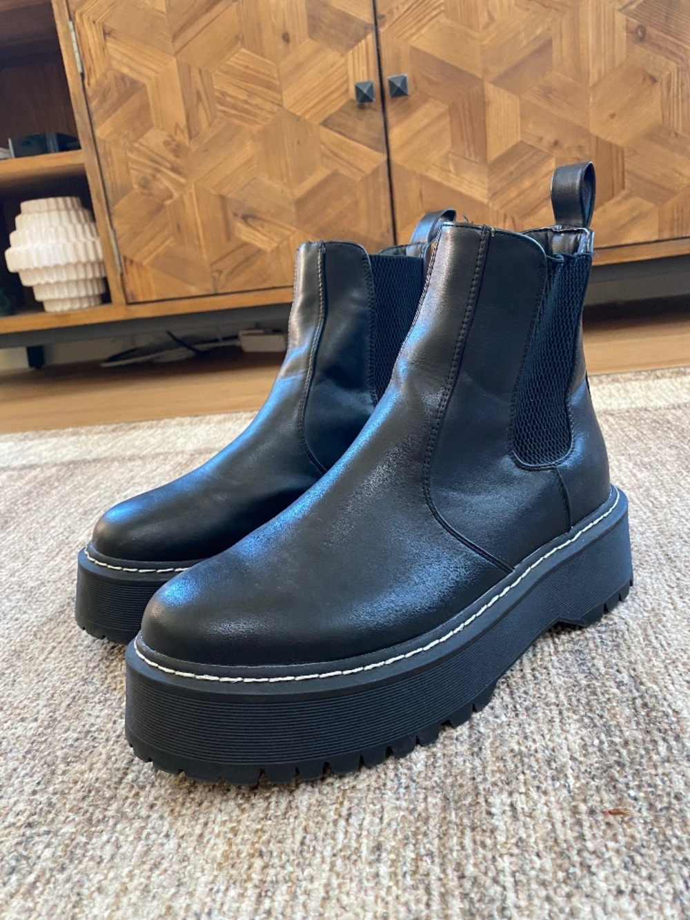 Forever 21 Black Platform Boots